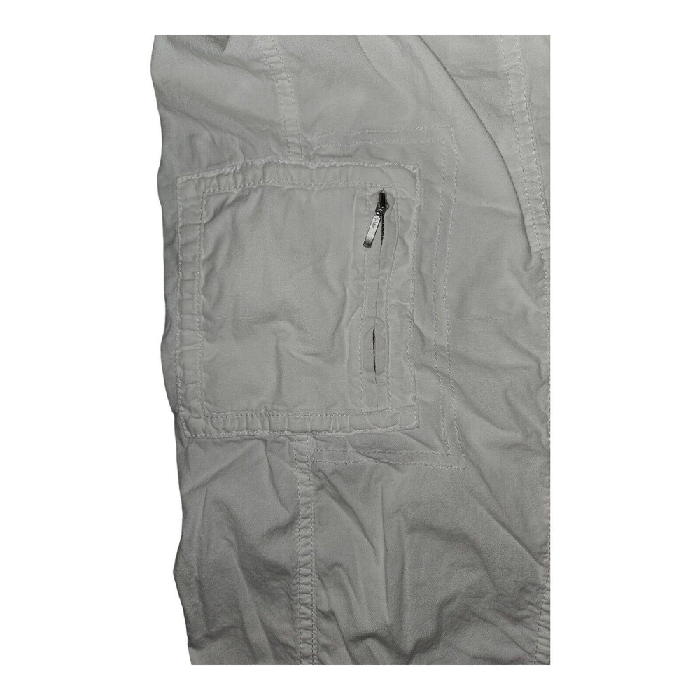Chico's Capri Pants 2 Crop Women's White Cargo Pockets Casual Preppy - Picture 6 of 10
